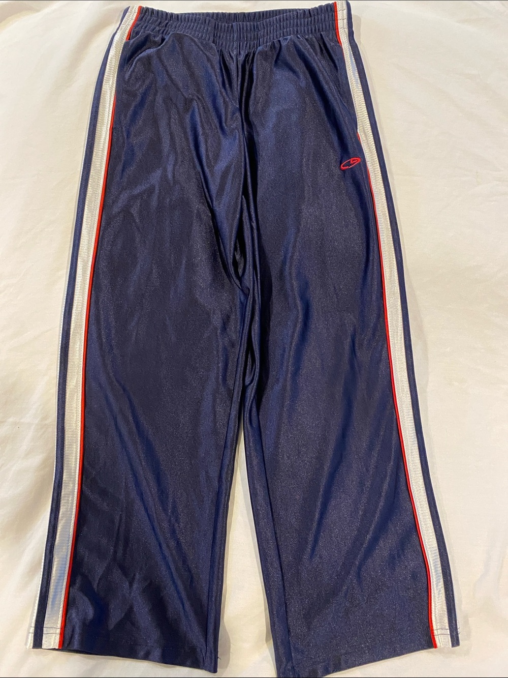 Champion Navy Polyester Athletic Pants with Red Logo
Youth M
